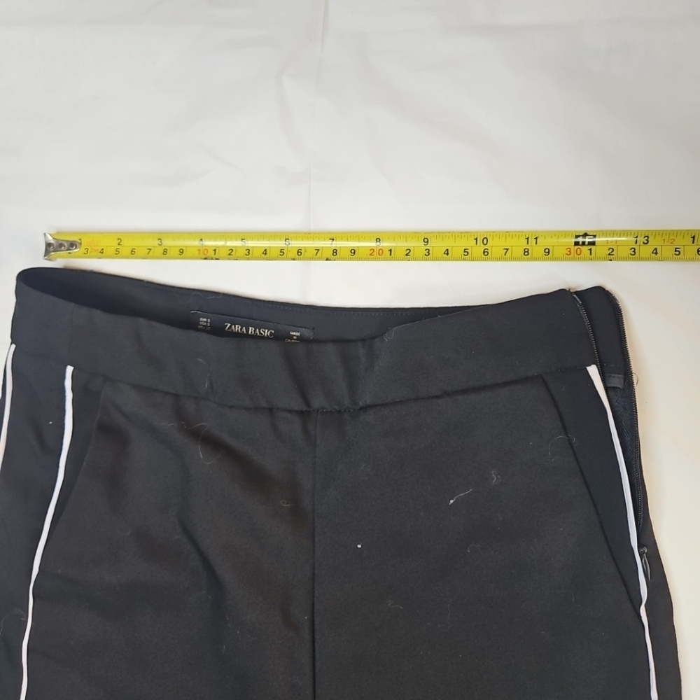 Zara Basic Collection Black Straight Leg Cropped … - image 10